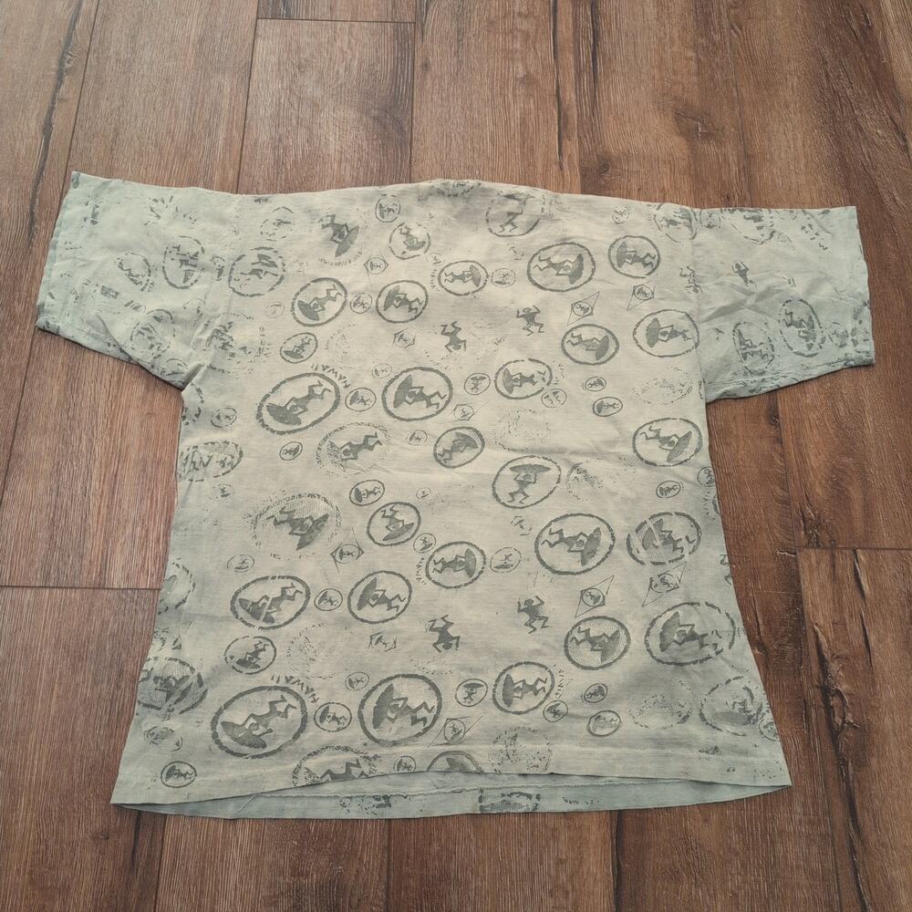 VTG BD Adult Large Shirt Surf Skater Beach Hawaii Maui Ocean Single Stitch AOP - Picture 8 of 8